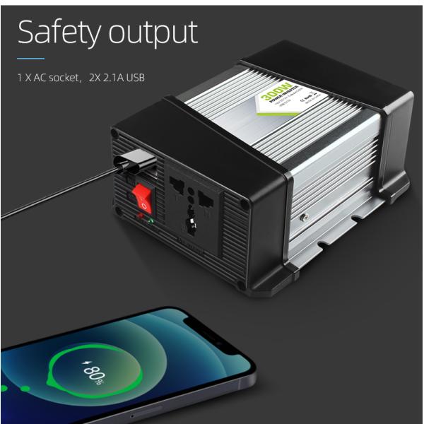 300W Power 12V/24V To 220V Car Mobile Power Inverter Adapter Us Power Inverters For Car Inverters