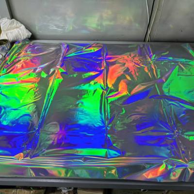 Plain rainbow laser film, BOPP plateless laser film light column cover light film packaging film