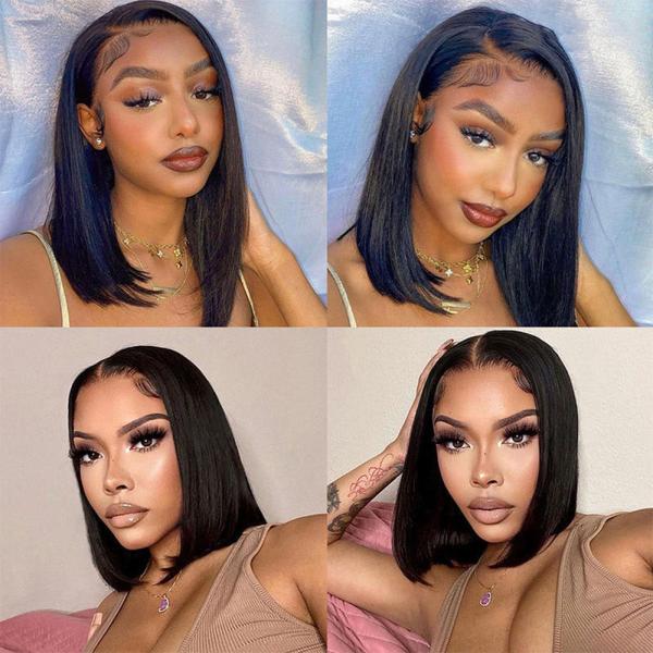 14 Inch Full Hd Lace Front Human Hair Glueless Wigs 360 Full Lace Frontal Wig Human Hair