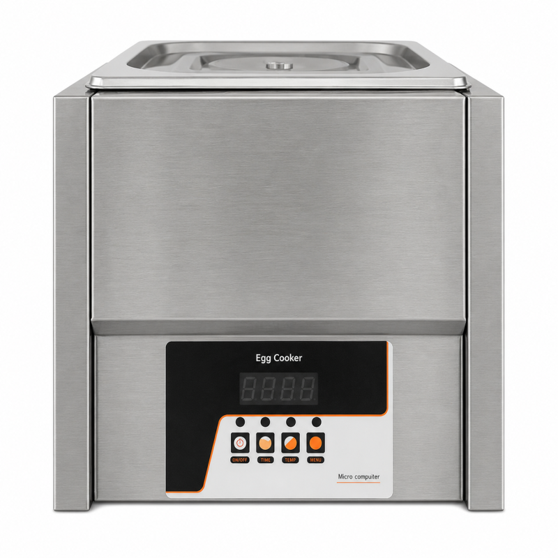 Commercial Electric Egg Boiler 50 Eggs Dual Heater Pan Anti Scald CE