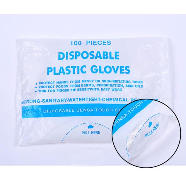 Household Food Safe Polyethylene Disposable Gloves Embossed Surface