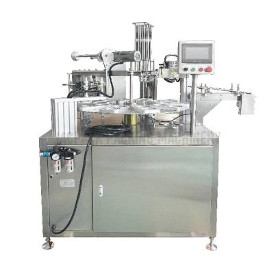 2.2KW Yogurt Cup Filling And Sealing Machine 50-500ml Volume Filling