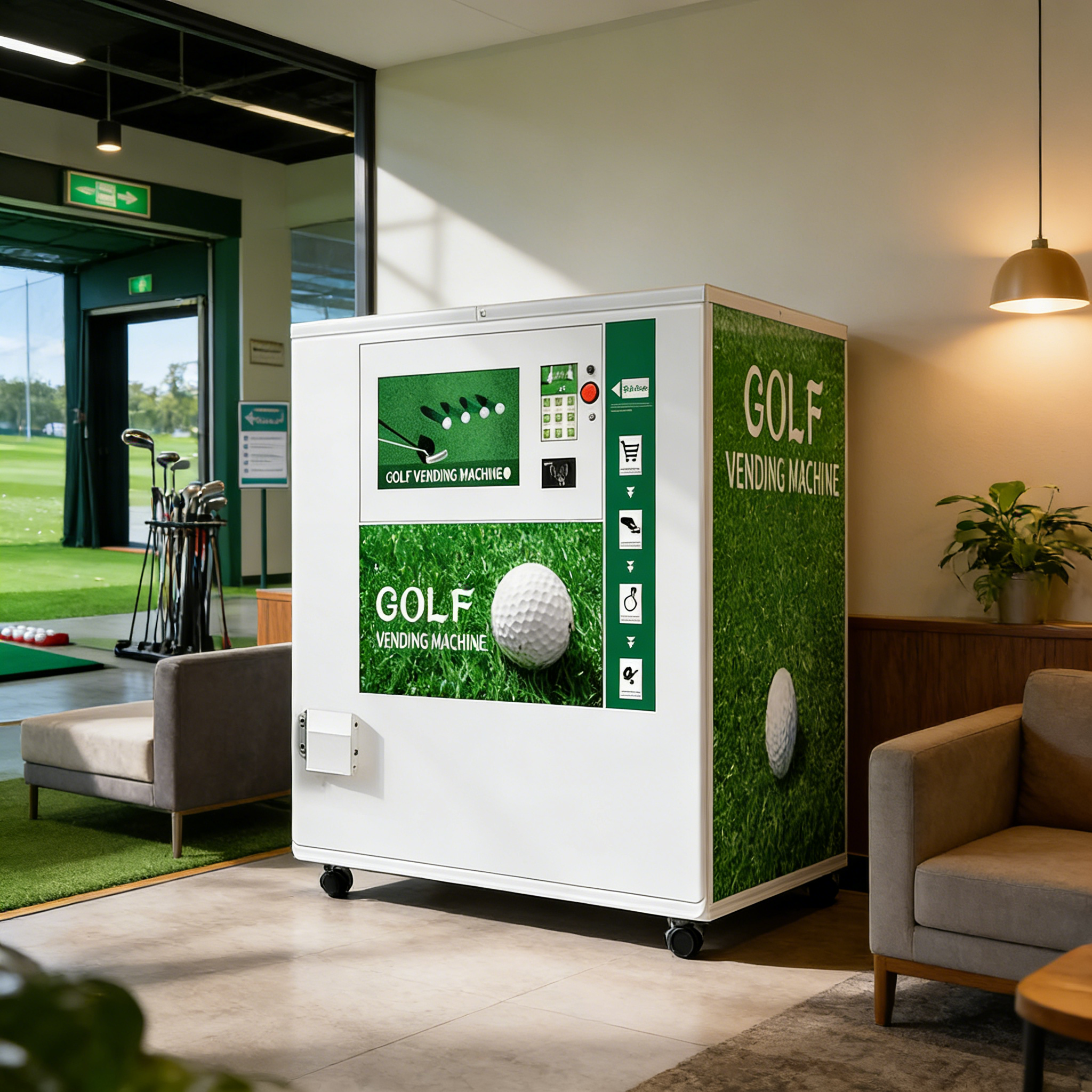 Haloo 22 inch advertising intelligent high-definition screen outdoor golf vending machine with large capacity automatic serve