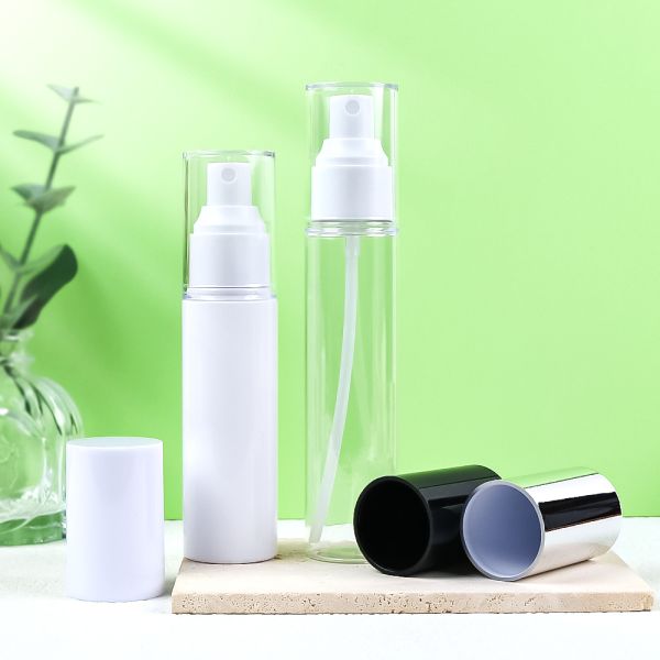 Matte White Thick-Wall Plastic Spray Bottles - Leak-Proof BPA-Free Cosmetic Spray Bottles for Skincare