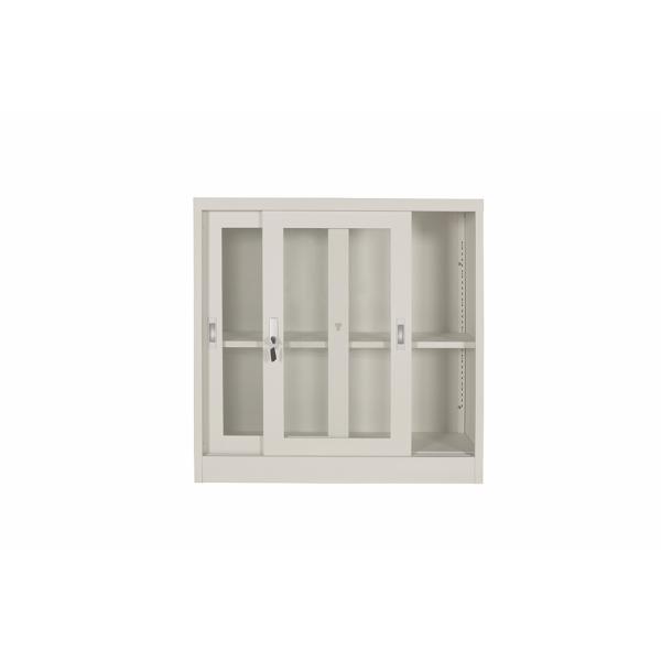 2 Sliding Glass Doors Vertical Metal Bookshelf Fireproof Metal Filing Cabinet
