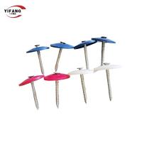 7/8inch a galvanisé des clous de toiture de fer avec les chapeaux en plastique chauffe la conservation