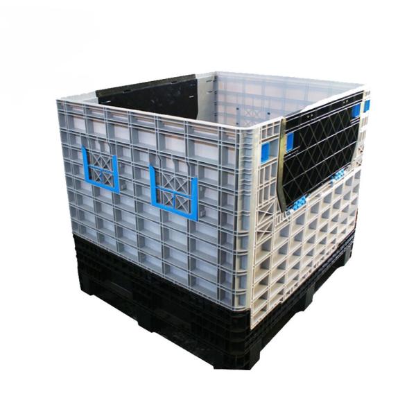 Single Faced Style Foldable HDPE Plastic Pallet Box for Automotive Battery Storage