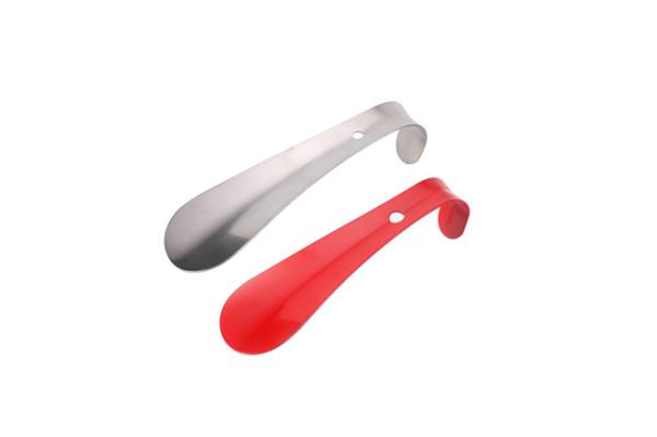 Long Metal Shoe Horn Stainless Steel 6.3 Inch 16 CM Handle With Hook Travel Spoon