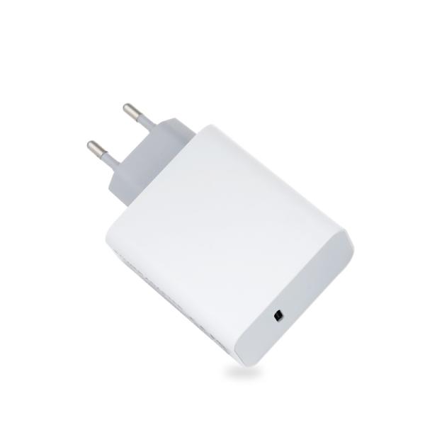 Chargeur mural USB-C EU à 2 broches, adaptateur secteur Type-C 60W haute vitesse pour ordinateur portable, tablette et smartphone