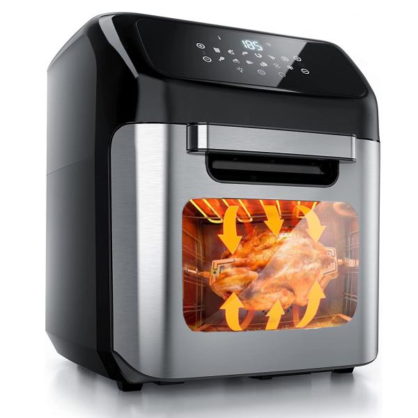 7L 12L 24L de acero inoxidable freidora de aire digital con función de vapor tostadora de aire horno sin aceite