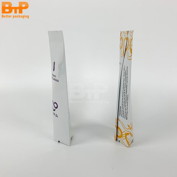 Custom Printed Aluminum Foil Fin Back Seal Bag Peanut Gluten Test Capsule Seaweed Pouch Food Packaging Plastic Packaging Bags