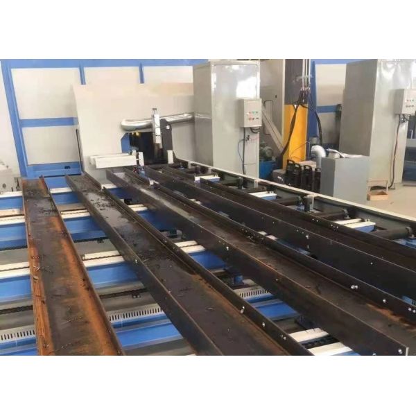 7 MPa Hydraulic Pump Pressure Cnc Beam Drilling Line 2x3 KW Feed Servo Motor Power