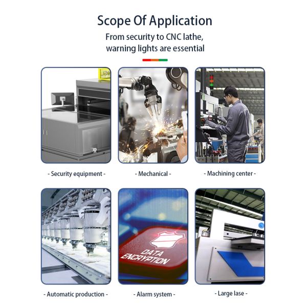 Luces indicadoras de estado de la máquina multicapa ABS 24v DC para máquinas herramienta CNC