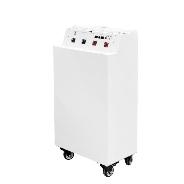 16KWH Movable Off grid Lithium Battery Pack LCD Display BMS RS485 RS232 CAN LiFePO4 IP21 Warranty 5 Years