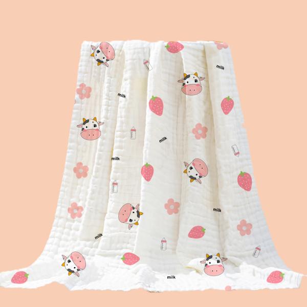 младенец печатания 100%Cotton Swaddle сплетенный отдых случайное 40S женщин 3 слоя младенцы покрывают одеяло крепируют ткань Guze