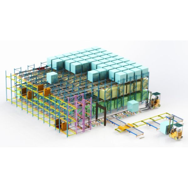 Two Way Radio Shuttle Cart And Carrier ASRS Automatic Storage And Retrieval System  Pallet Runner Rack System