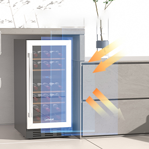 Wine Cooler Refrigerator Freestanding Wine Cellar Temperature Control Freestanding Mini Fridge Matte Black Refrigerator Wine Cooler Refrigerator Electric Wine Chiller Wine Fridge Cabinet Wine Bottle