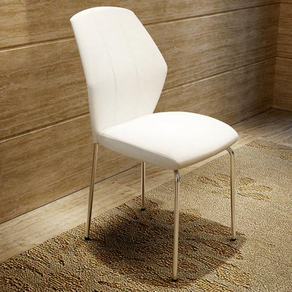 Monte Faux Leather Modern Banquet Upholstered Metal Dining Chair
