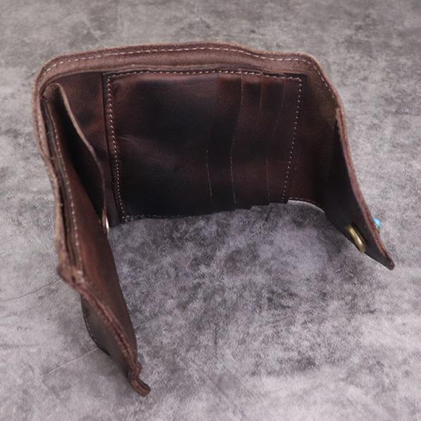 Three-Fold First-Layer Vegetable Tanned Leather Men's Wallet Japanese Style and Trendy