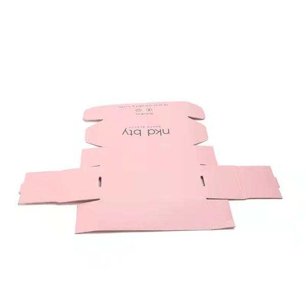 Embalagens de papelão corrugado de corte personalizado Caixa Rosa de embalagem de beleza Caixa de envio