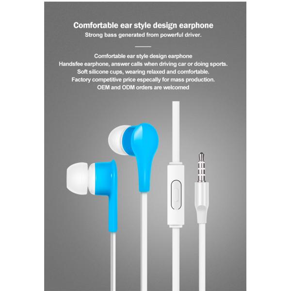 ROHS 1.2 Meter Wired In Ear Earphones 3.5mm Connector For IPhone