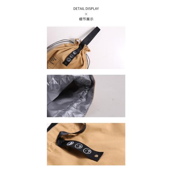 Подгонянная изолированная сумка обеда Drawstring холста широкого отверстия сумки бенто