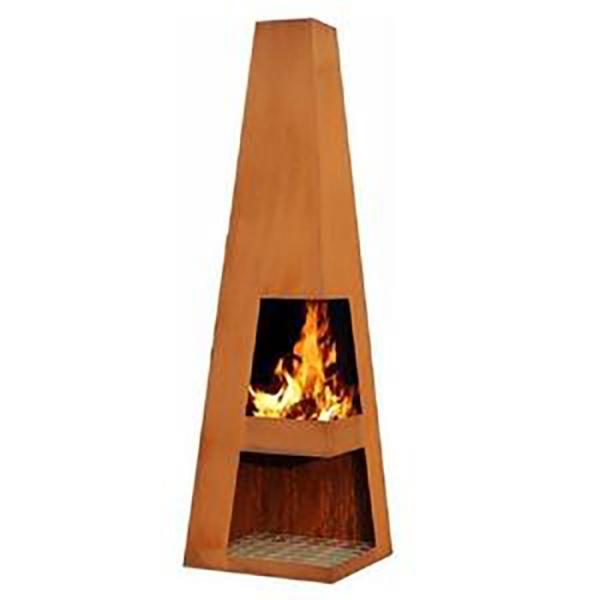 Outdoor Corten Steel Weathering Steel Garden Rust Corten Steel Fire Obelisk