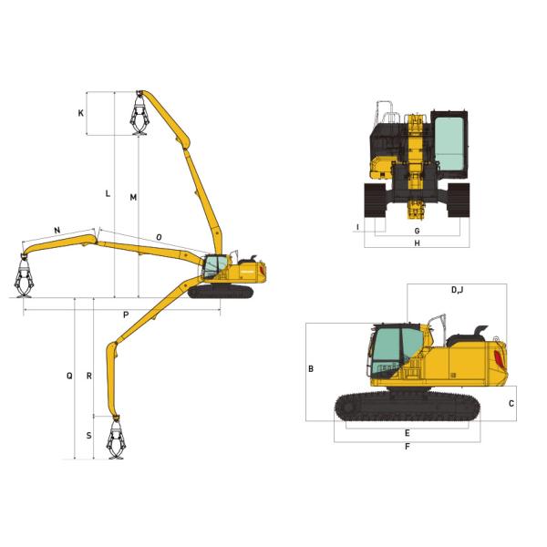 Многоцелевой HK935FC экскаватор Grabber Crawler Grabber Rubber Block Crawler для лесозаготовительного лагеря