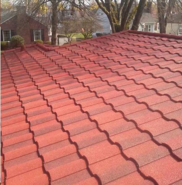 Environment Friendly Modern Roofing Tile Stone Coated Steel Roof Tile For Houses