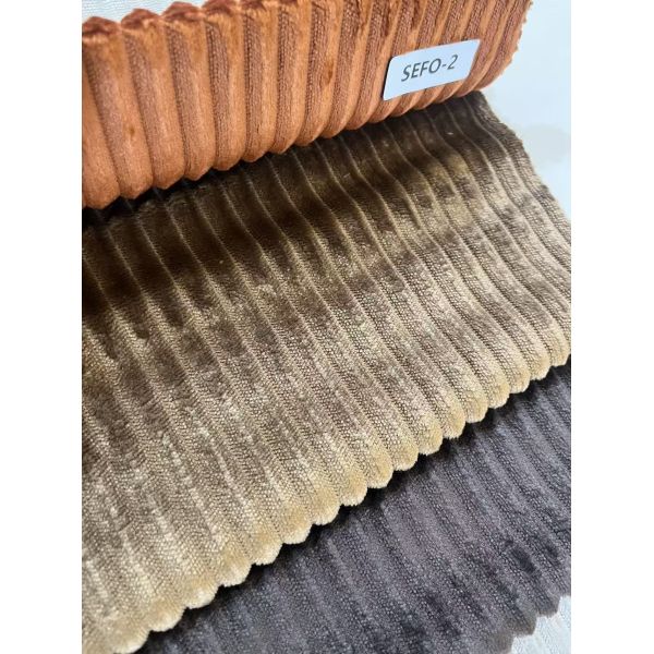 100%Polyester corduroy sofa fabric strip new knitted velvet hometextile fabric for sofa