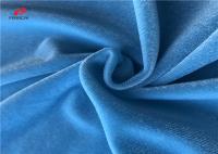 Tissu bleu de velours de la Corée du Spandex 75d de textile à la maison poly pour la robe