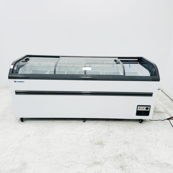 Commercial Display EU Island Chest Freezer Manual Temperature Control