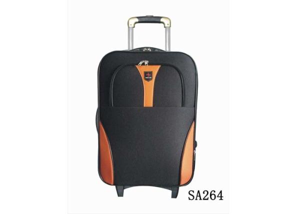 Popular 8 Wheel Spinner Luggage Suitcase , 4 Pc Luggage Set With Silver Iron Trolley
