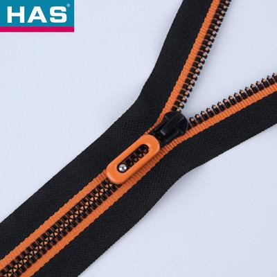 Plastic Adhesive Teeth Open-End Self-Locking Resin Zipper With Customized Logo And Color
