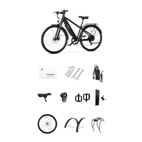 CE UL M614 7 Speed Lightweight 26 Wheel Size Electric City Bike Steel Frame Electric City Bike 31 - 60 km Electric Cycle Ebike