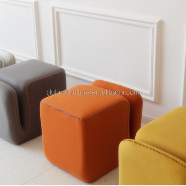 Home Furniture Ottoman Stool with Fabric Cover OEM Service Accepted Space Saving Multi-Purpose Design