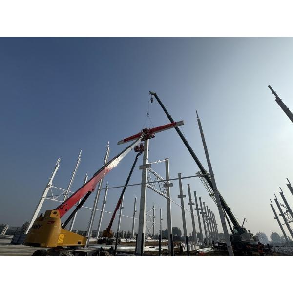 Modular Construction Pre Engineered H Section Steel Structure Workshop For Industrial Facilities