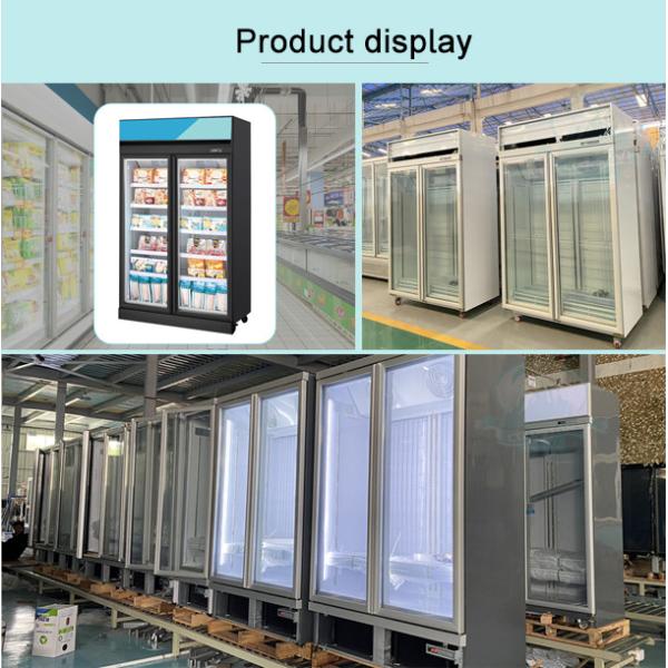 Commercial 1000L Upright Refrigerated Beverage Showcase Glass Door Chiller