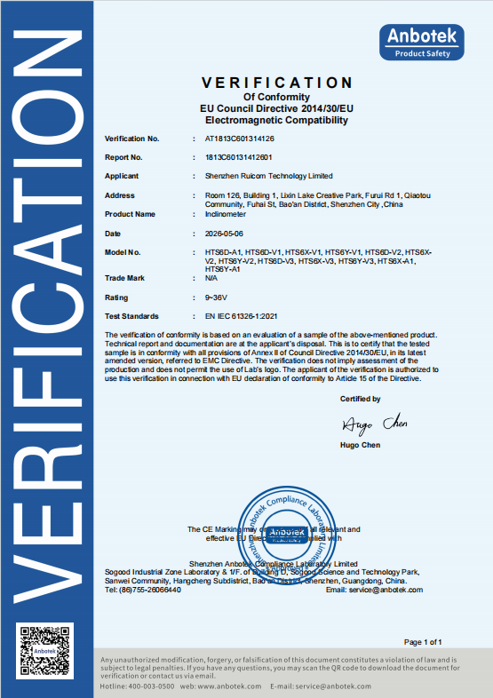 Shenzhen Ruicom Technology Co.,Ltd. Certifications
