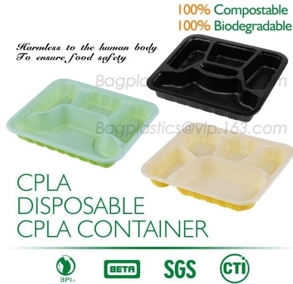 PLA plate best selling prodcts, biodegradable PLA dinner plate for restaurant use, pla food box for meat
