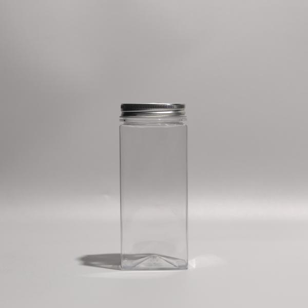 500 ml garrafa PET de plástico transparente com tampa de alumínio garrafas de suco de plástico