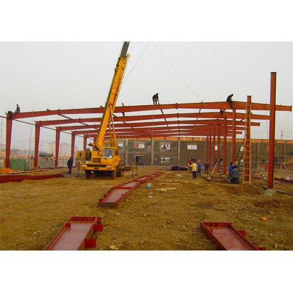 Iso9001 / Sgs Steel Warehouse Structure , Large Span Metal Frame Warehouse