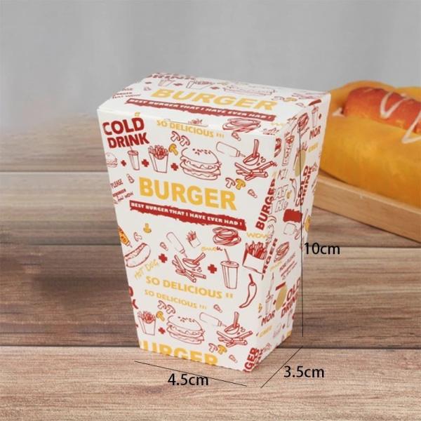 Boîte d'emballage personnalisée pour poulet et frites, emballage alimentaire jetable, boîte à sandwich et burger résistante à l'huile