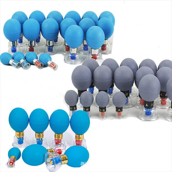 Transparent 7 Type Mix Haci Magnetic Acupressure Suction Cup Ventosa Therapy Massage Set