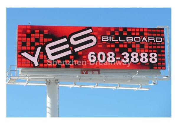 Full Color Outdoor LED Billboard Double Sided Advertisement , 16mm Commercial LED Display