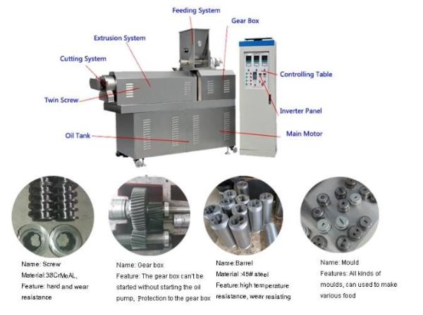 o cão de 1000kg/hr 70kw mastiga a máquina expulsando para fazer Kibbles