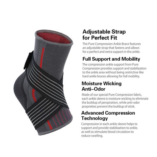 Elastic hinged ankle wraps protector support ankle brace compression sleeve for running