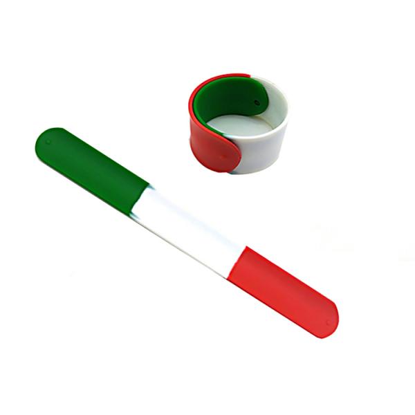 23mm Wide Custom Slap Bracelets , Silicone Slap Band Ruler No Harm To Kids