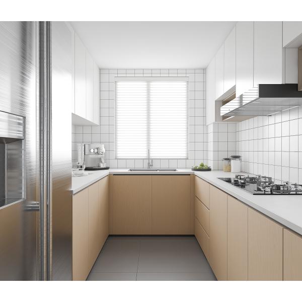 L Shape Furniture Lacquer Finished Kitchen Pantry Cabinet Design With Wall Cupboard