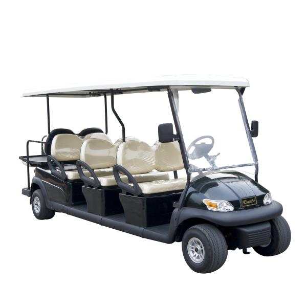 48V 8 Seats Battery Powered Electric Golf Sightseeing Shuttle Bus With Curtise Controller